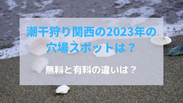 潮干狩り関西の2022年の 穴場スポットは？アイキャッチ画像